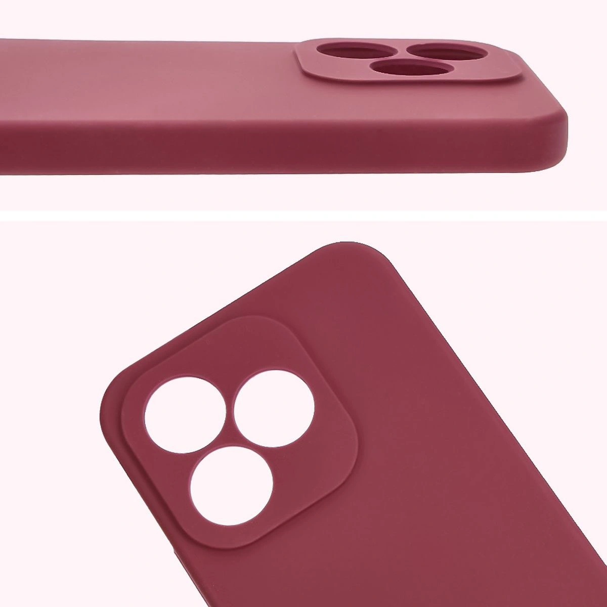 Zbliżenie na wycięcia na obiektywy w etui Bizon Soft Case do Honor 400 Lite 5G