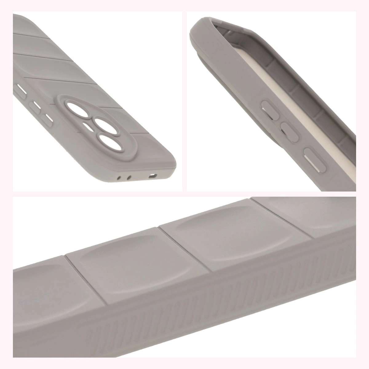 Teksturowane boki i podwyższone krawędzie ekranu i aparatu w etui Bizon Case Tur do Honor 400 Pro 5G