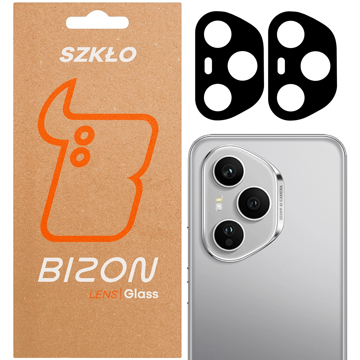 Pudełko i 2 sztuki szkła na aparat Bizon Glass Lens do Honor 400 Pro 5G