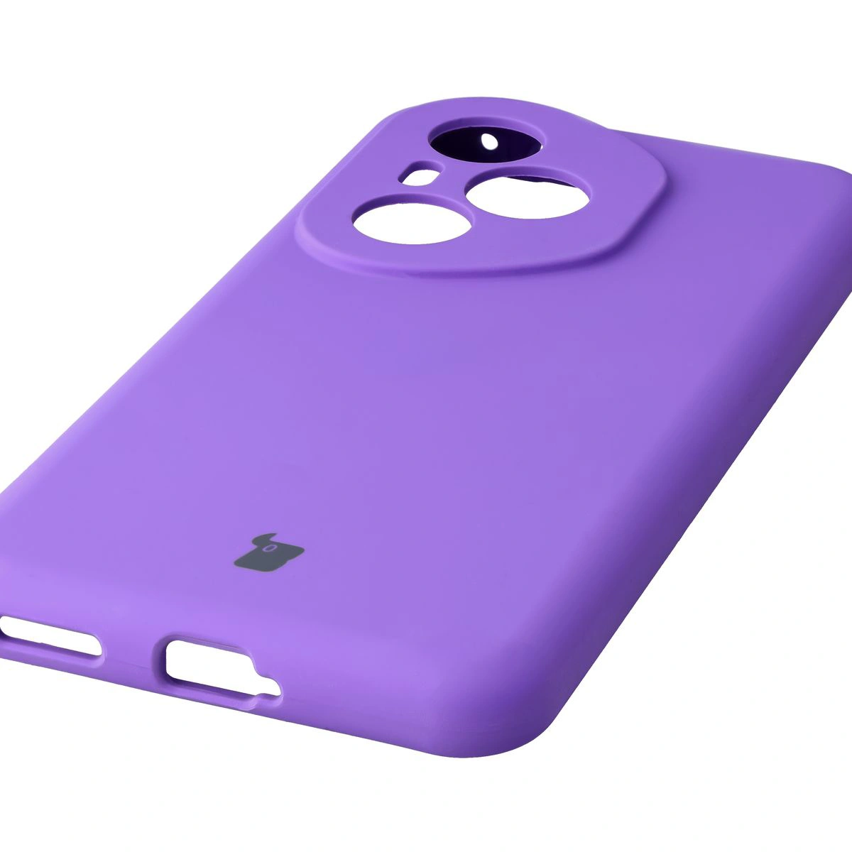 Zbliżenie na precyzyjne wycięcia i możliwość ładowania indukcyjnego w etui Bizon Soft Case do Honor 400 Pro 5G