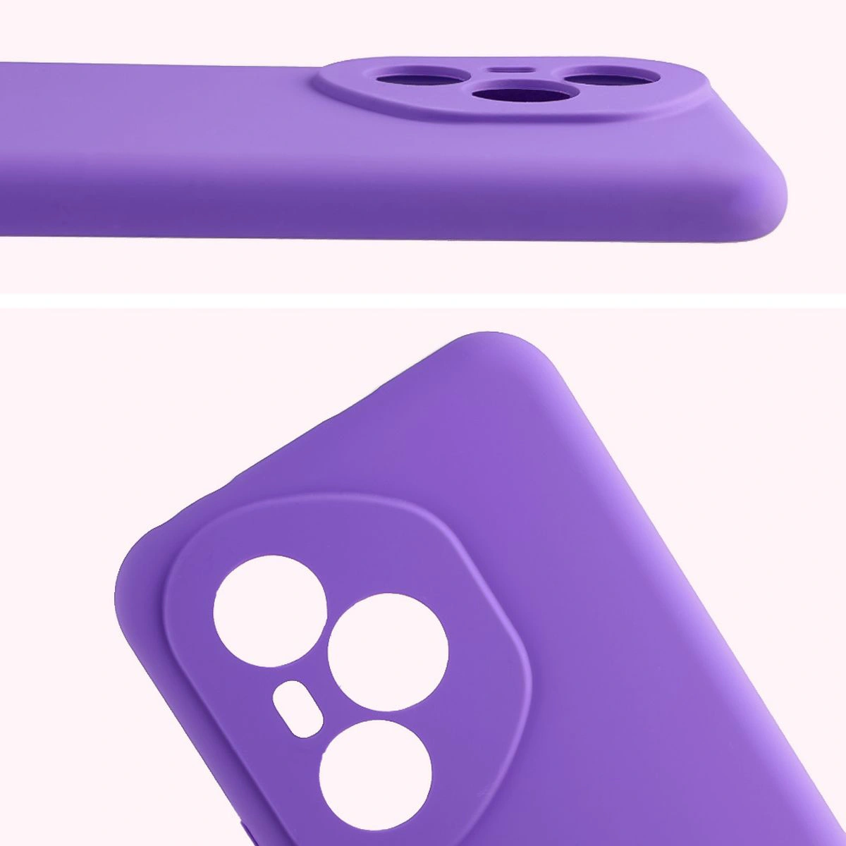 Zbliżenie na wycięcia na obiektywy w etui Bizon Soft Case do Honor 400 Pro 5G
