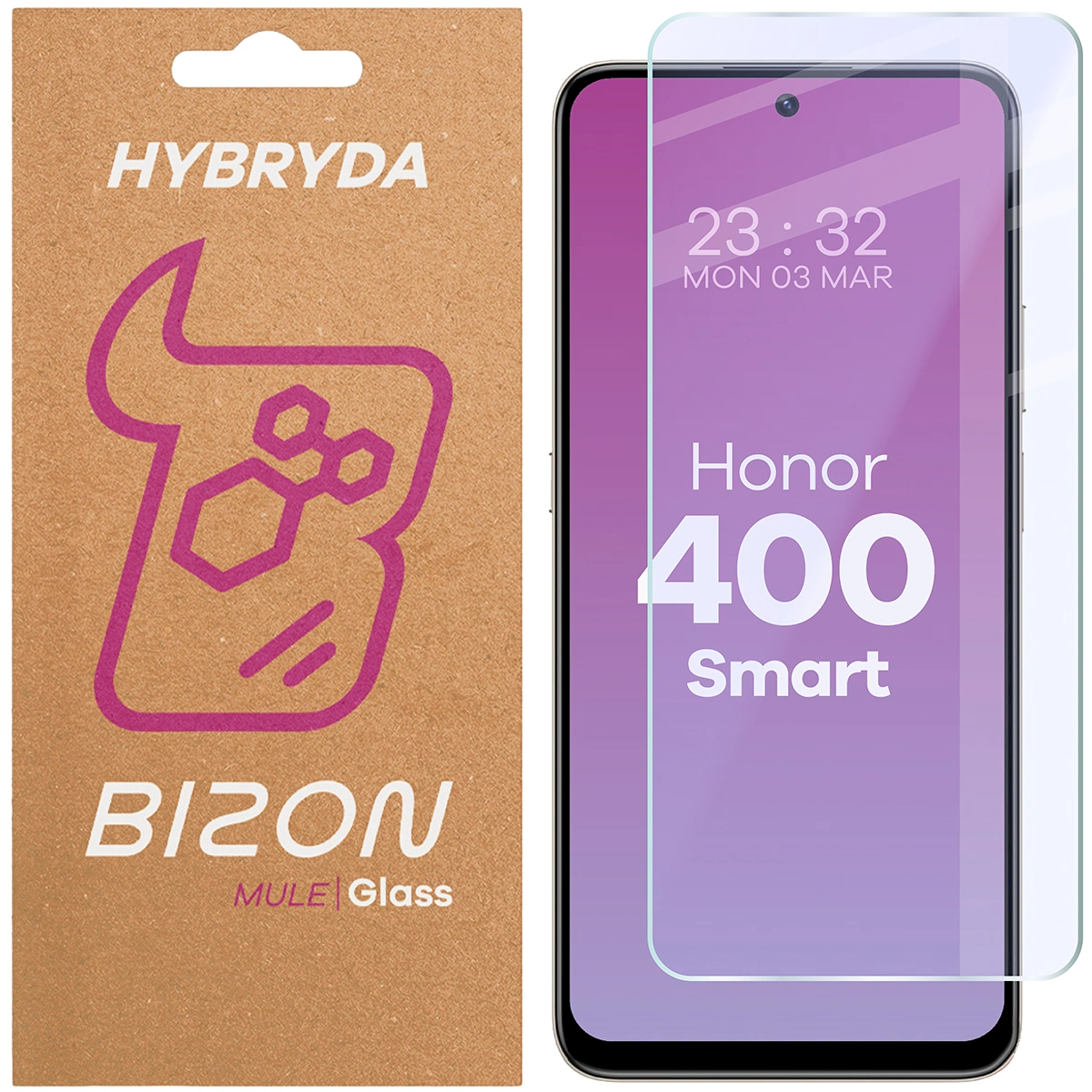 Szkło hybrydowe na ekran Bizon Hybrid Mule do Honor 400 Smart