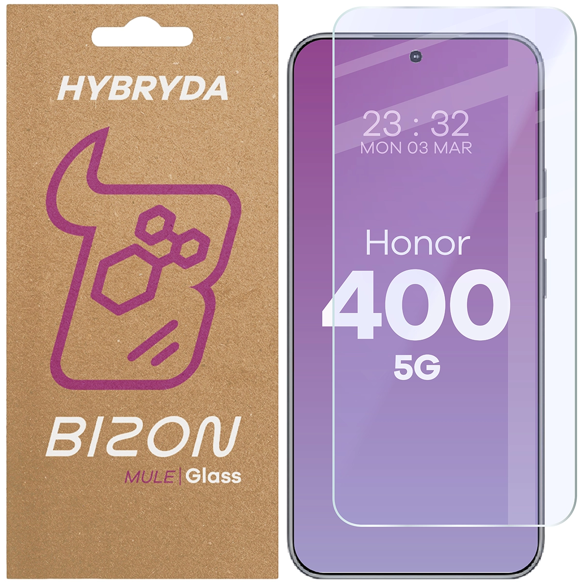 Szkło hybrydowe na ekran Bizon Hybrid Mule do Honor 400 5G