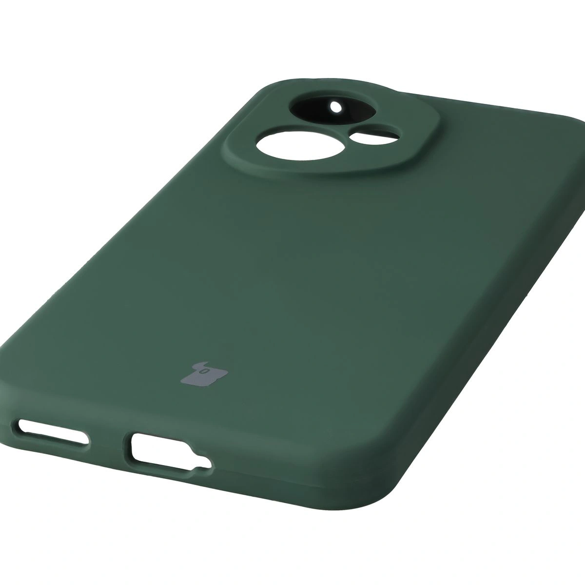 Zbliżenie na precyzyjne wycięcia i możliwość ładowania indukcyjnego w etui Bizon Soft Case do Honor 400 5G