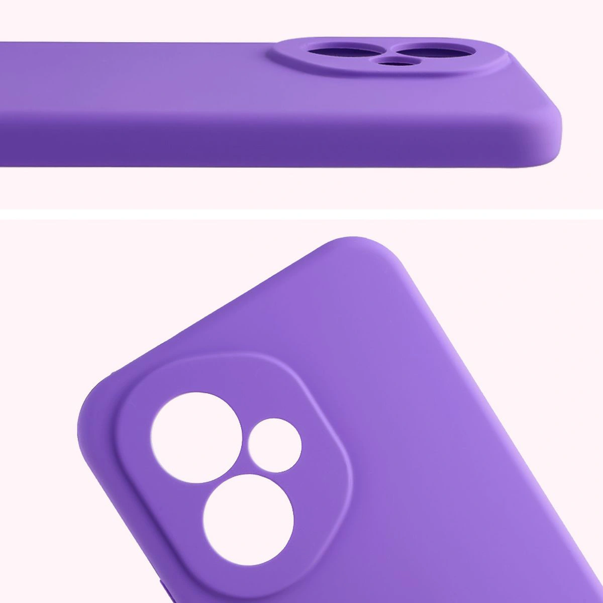 Zbliżenie na wycięcia na obiektywy w etui Bizon Soft Case do Honor 400 5G