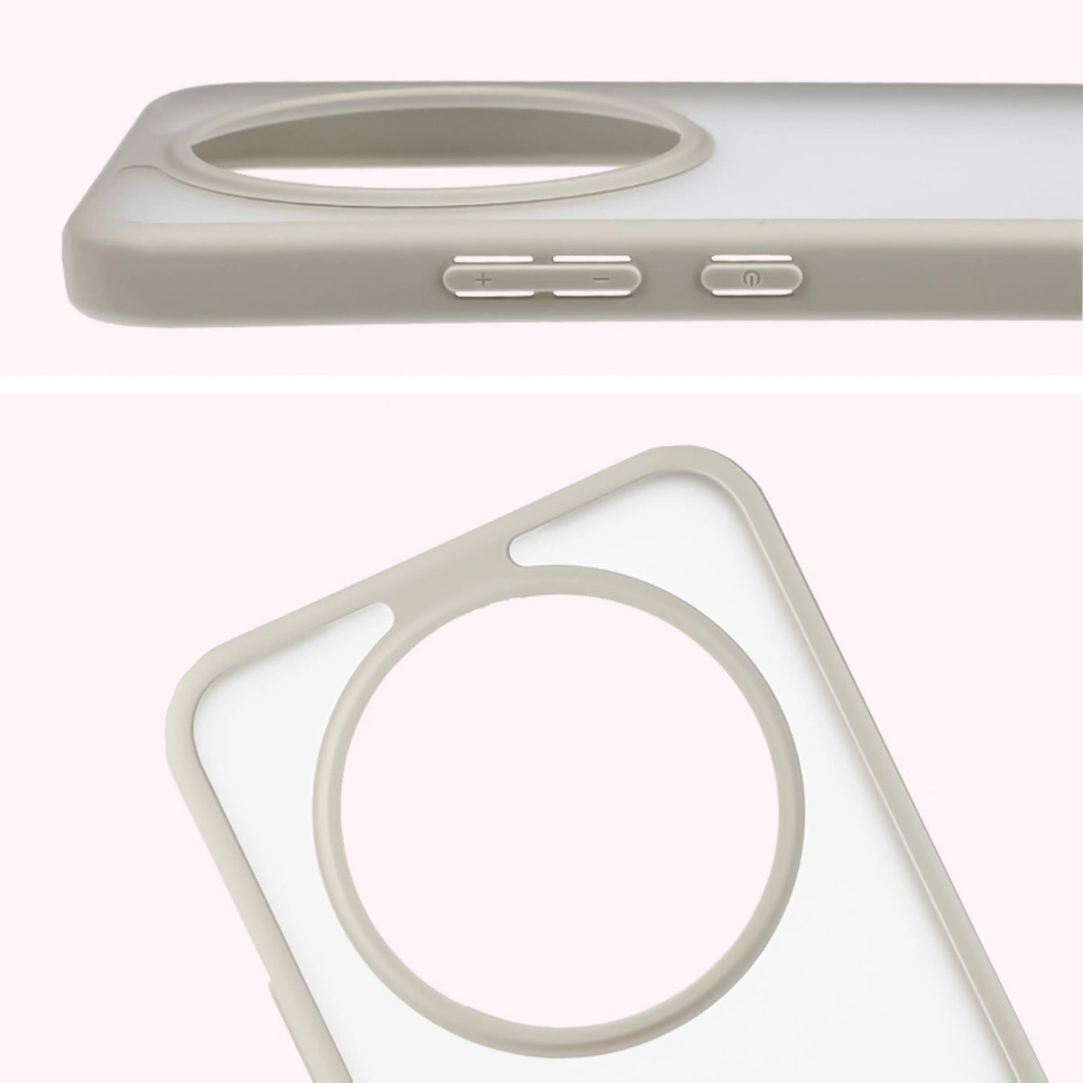 Pełne wycięcie i podwyższone krawędzie aparatu w etui Bizon Case Angelo do Honor Magic8 Lite