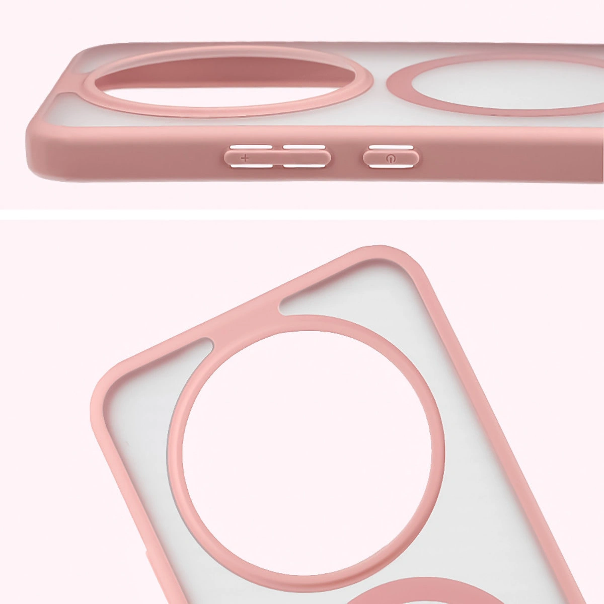 Pełne wycięcie i podwyższone krawędzie aparatu w etui Bizon Case MatteO do Honor Magic8 Lite