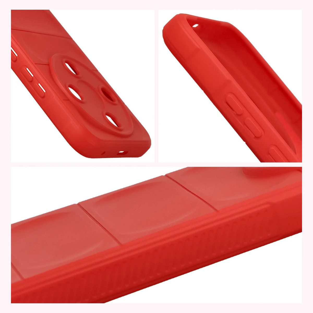 Teksturowane boki i podwyższone krawędzie ekranu i aparatu w etui Bizon Case Tur do Honor Magic8 Lite