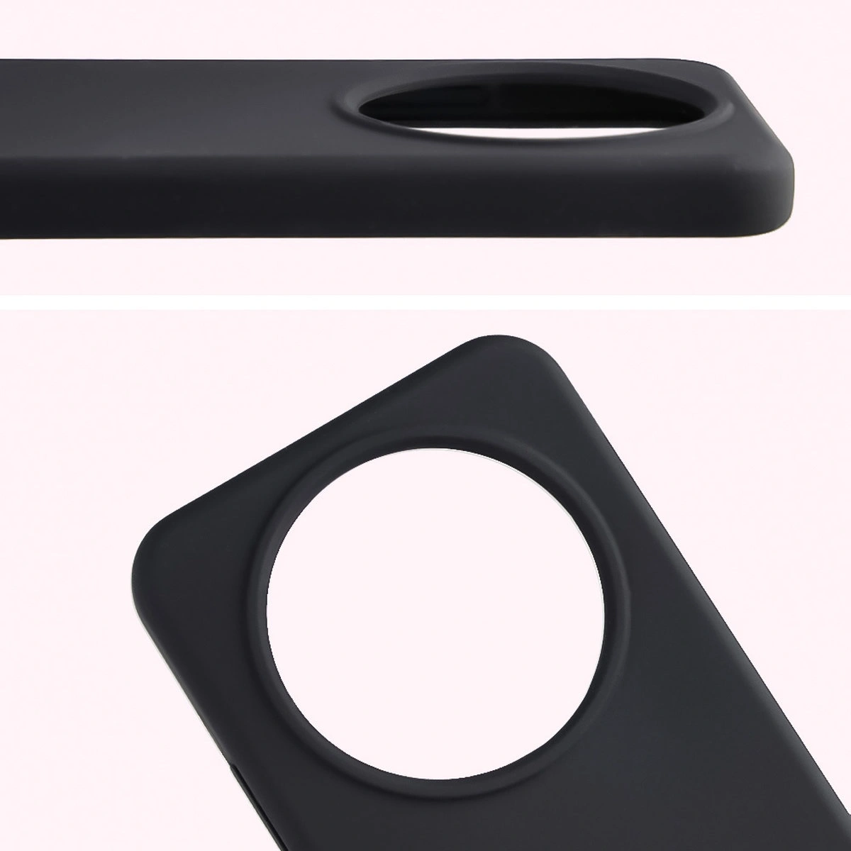 Zbliżenie na wycięcie na obiektywy w etui Bizon Soft Case do Honor Magic8 Lite