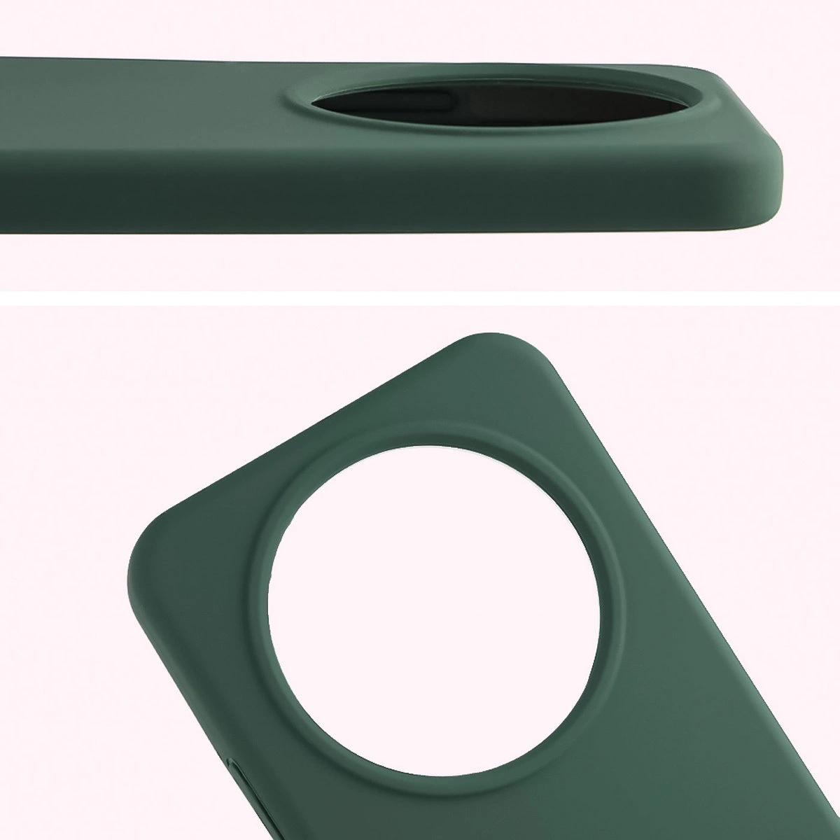 Zbliżenie na wycięcie na obiektywy w etui Bizon Soft Case do Honor Magic8 Lite