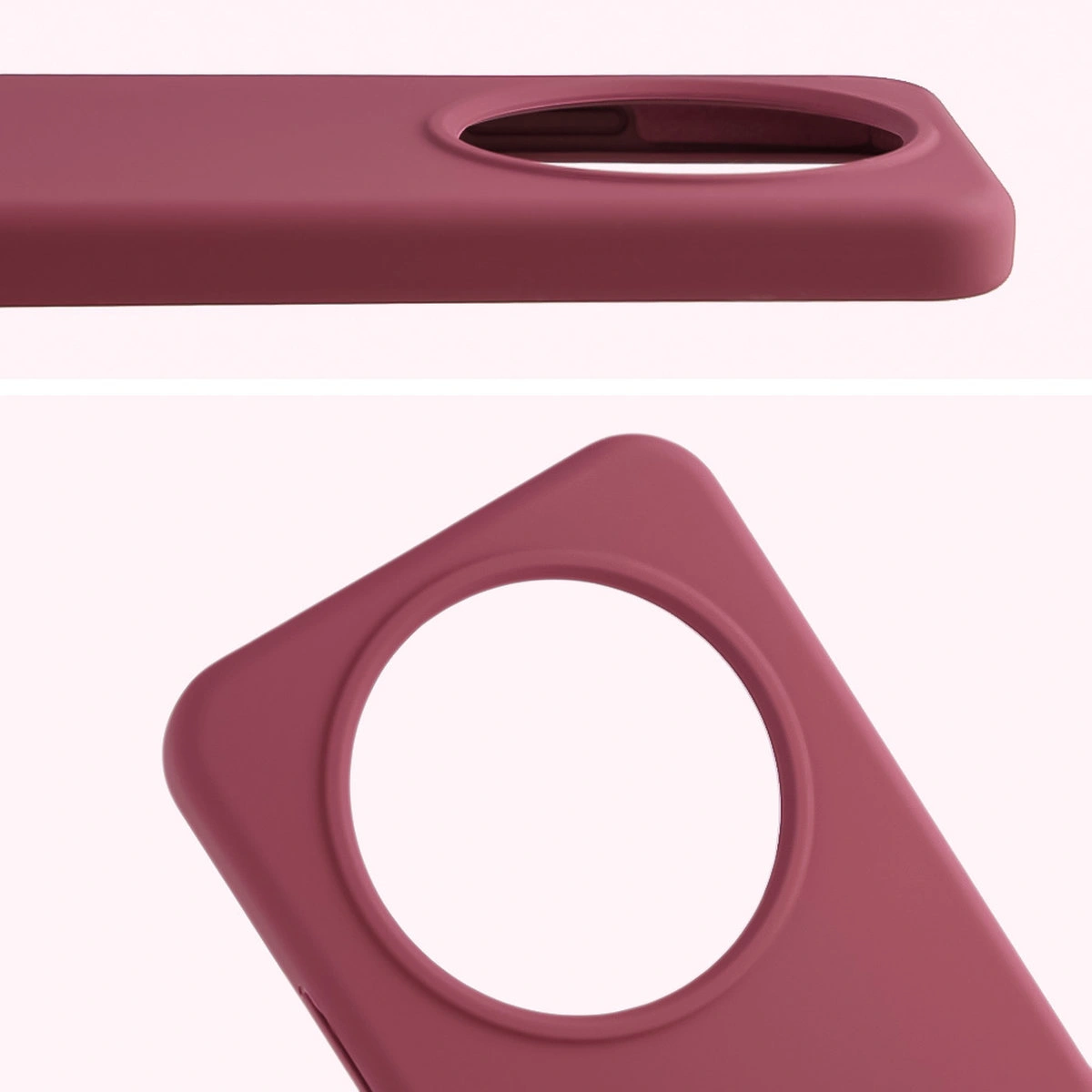 Zbliżenie na wycięcie na obiektywy w etui Bizon Soft Case do Honor Magic8 Lite