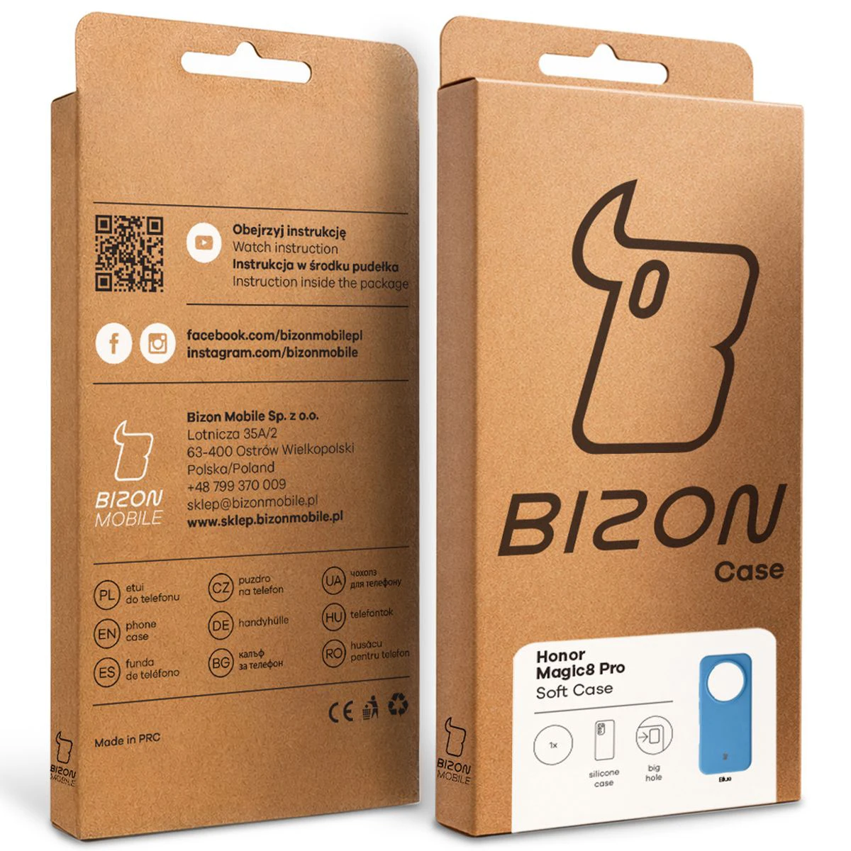 Kraftowe pudełko Bizon Case z dedykowaną etykietą do Honor Magic8 Pro