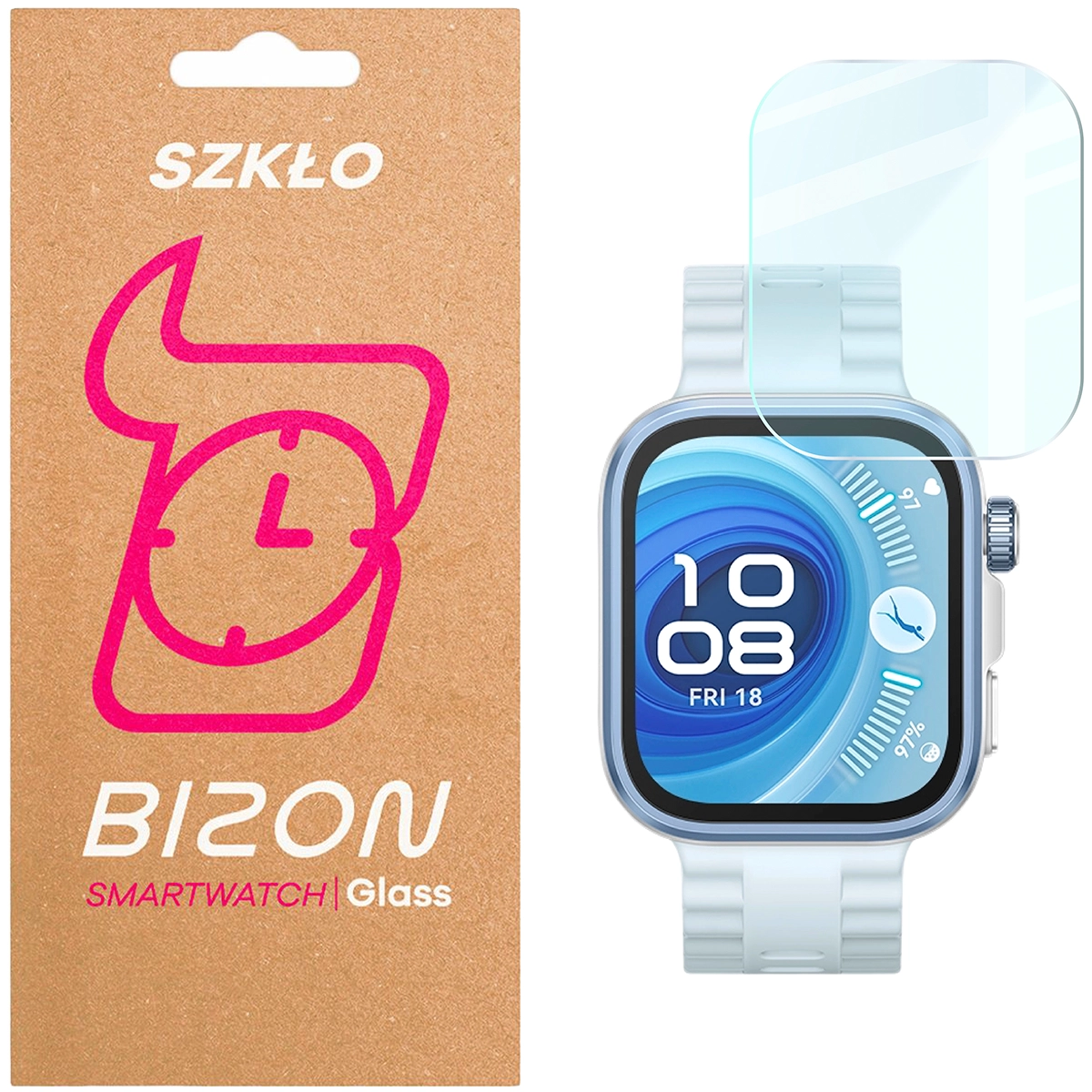 Szkło hartowane Bizon Glass Watch Clear do Huawei Watch Fit 4 Pro