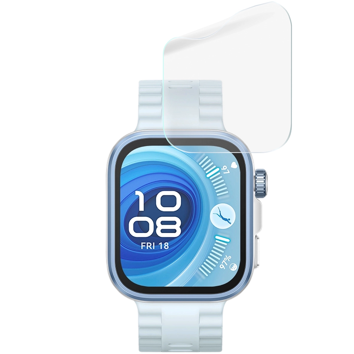 Zestaw folii hydrożelowych Bizon Watch Film Hydrogel Duo dla Huawei Watch Fit 4 / Huawei Watch Fit 4 Pro