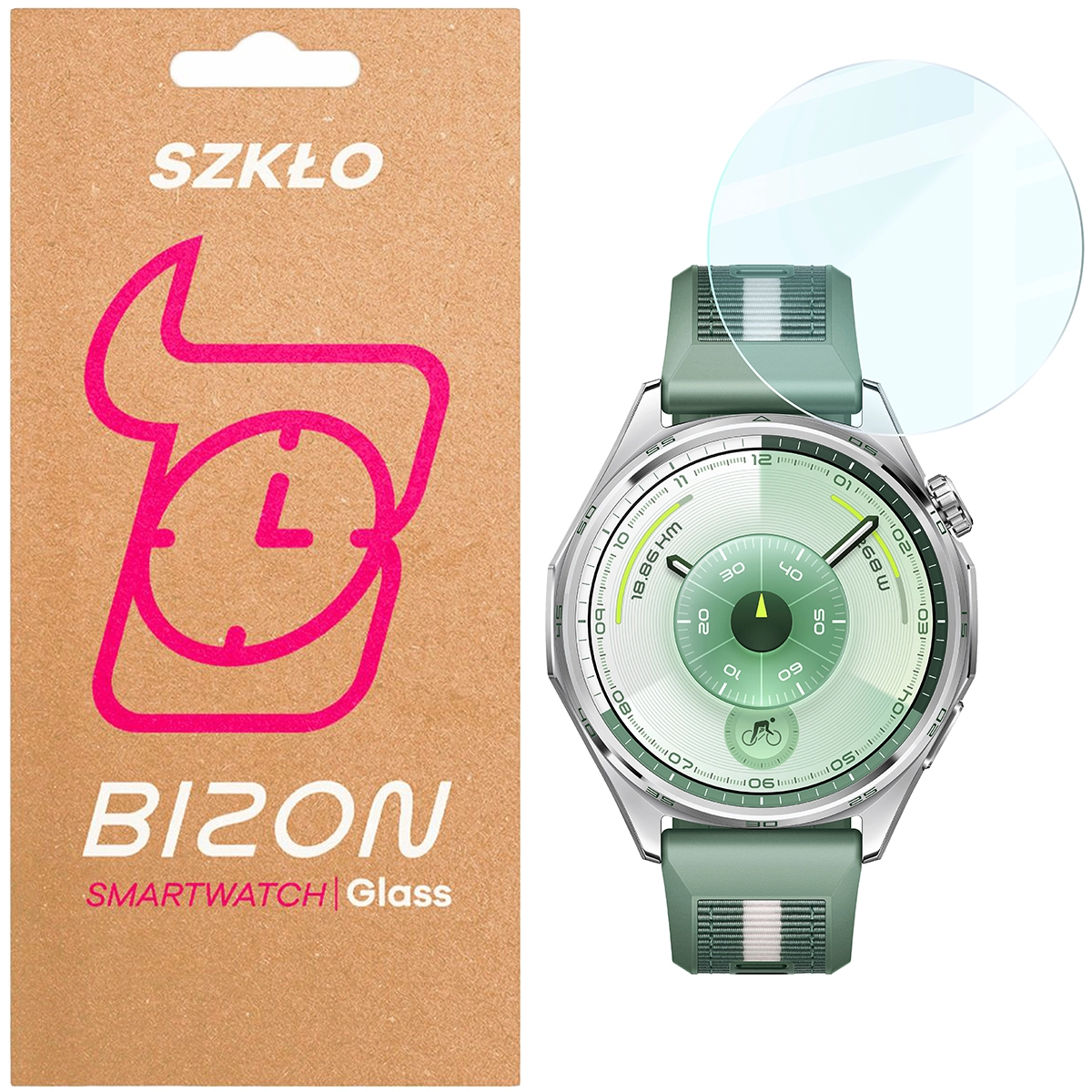 Szkło hartowane Bizon Glass Watch Clear do Huawei Watch GT6 46 mm
