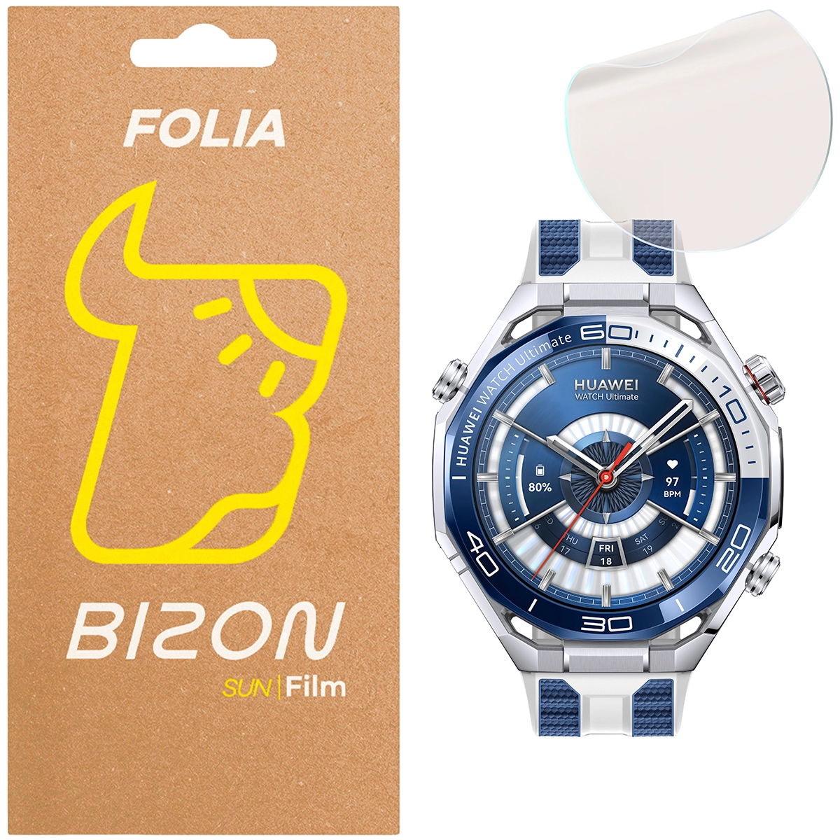 Folia matowa na ekran Bizon Watch Film Sun do Huawei Watch Ultimate 2, 1 sztuka