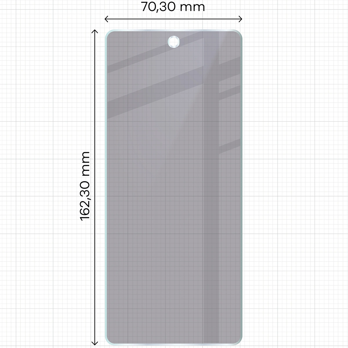 Wymiary szkła Bizon Hybrid Shadow do Infinix Hot 50 4G