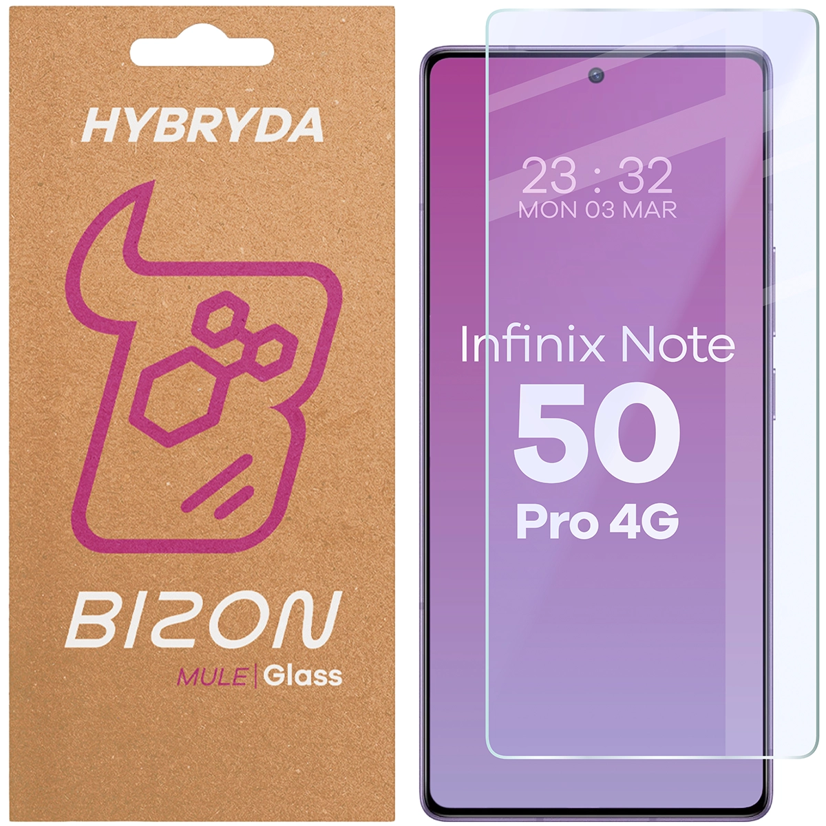 Szkło hybrydowe na ekran Bizon Hybrid Mule do Infinix Note 50 Pro 4G