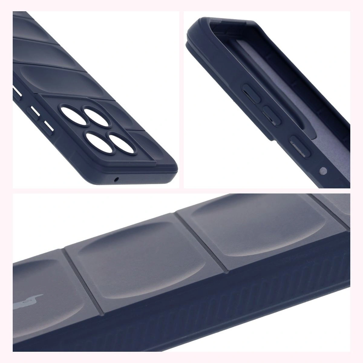 Teksturowane boki i podwyższone krawędzie ekranu i aparatu w etui Bizon Case Tur do Motorola Edge 60 / 60 Fusion