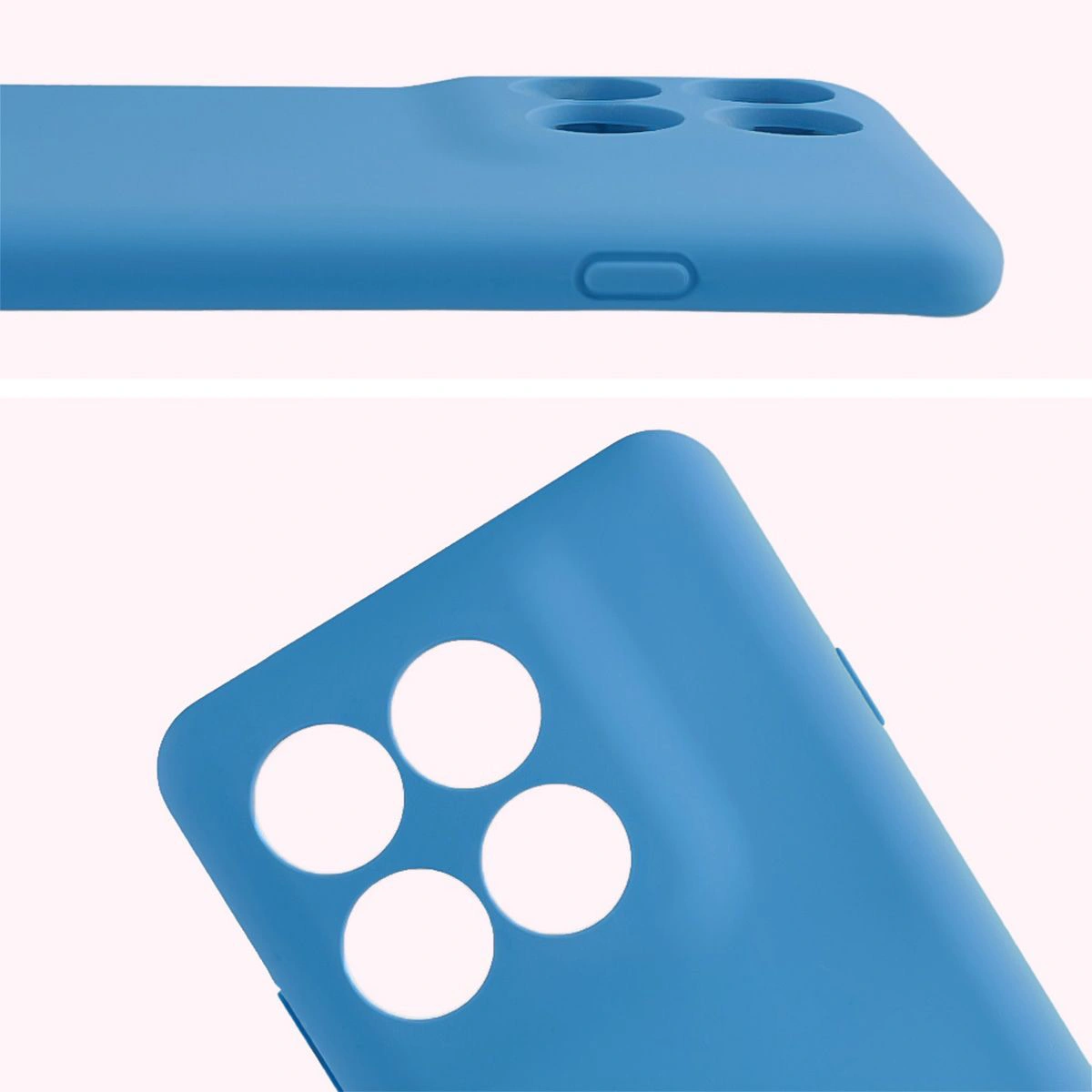 Zbliżenie na wycięcia na obiektywy w etui Bizon Soft Case do Motorola Edge 60 Pro