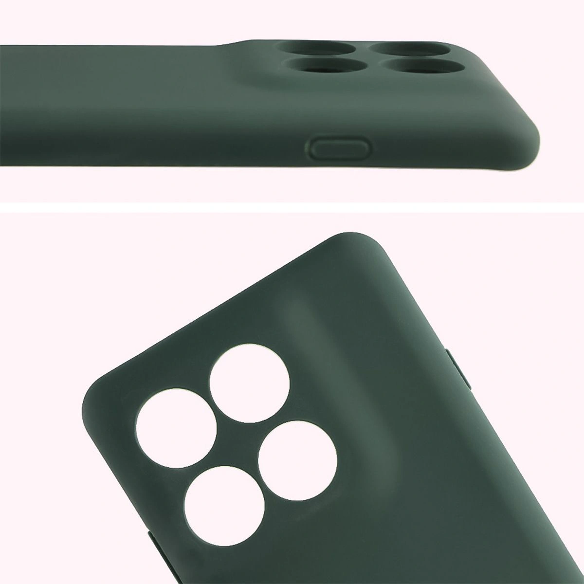 Zbliżenie na wycięcia na obiektywy w etui Bizon Soft Case do Motorola Edge 60 Pro