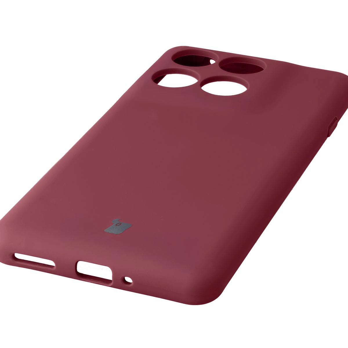 Zbliżenie na precyzyjne wycięcia i możliwość ładowania indukcyjnego w etui Bizon Soft Case do Motorola Edge 60 Pro