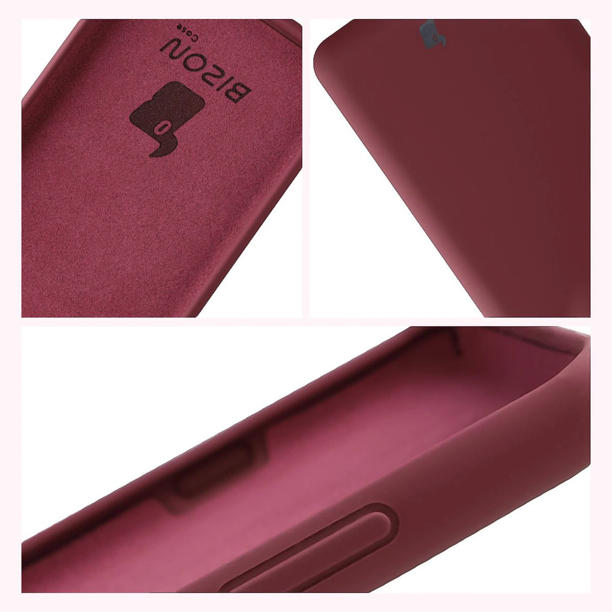 Konstrukcja etui Bizon Soft Case: zintegrowane osłony, podwyższone krawędzie i wyściółka z mikrofibry do Motorola Edge 60 Pro