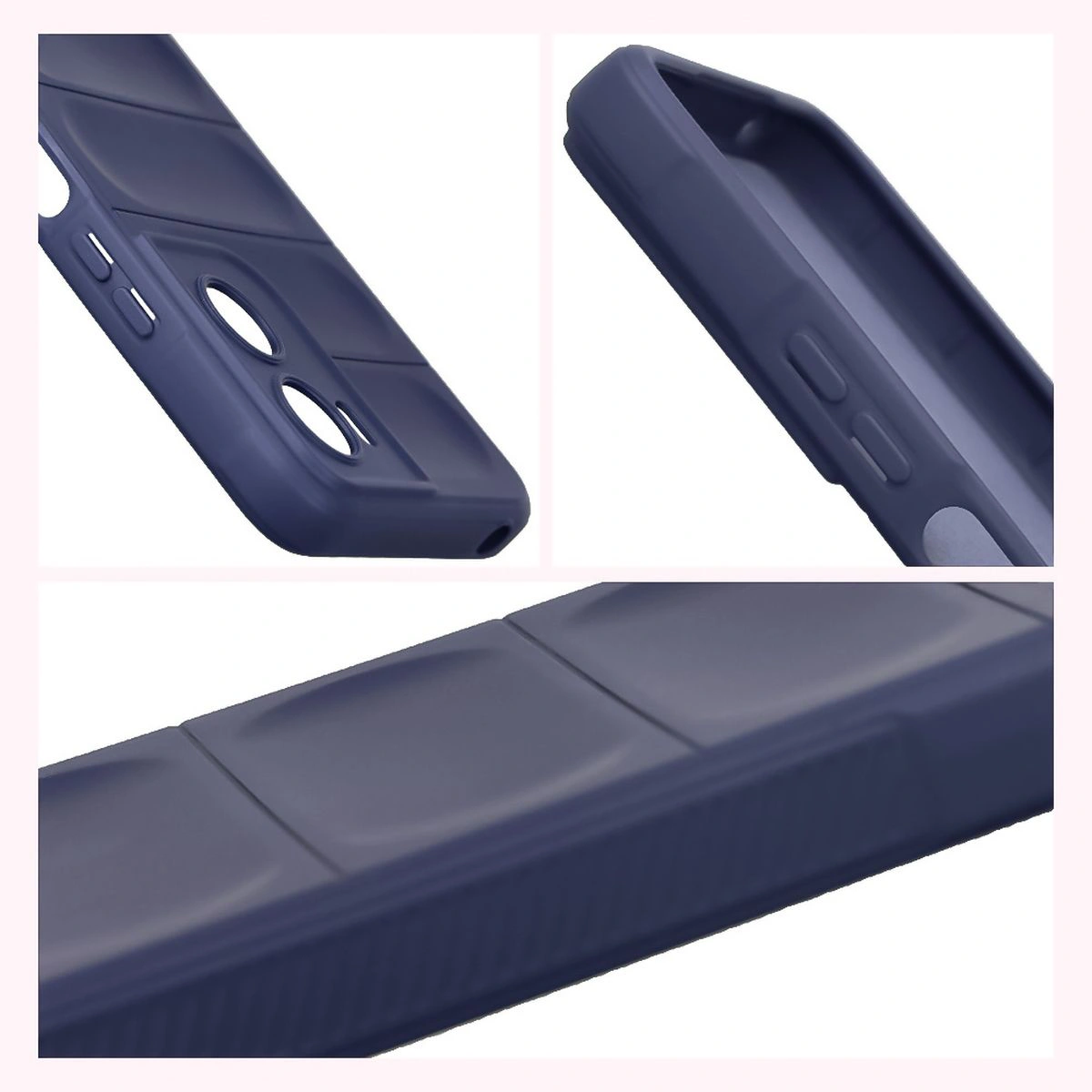 Teksturowane boki i podwyższone krawędzie ekranu i aparatu w etui Bizon Case Tur do Motorola Moto G06 4G / Motorola Moto G06 Power 4G