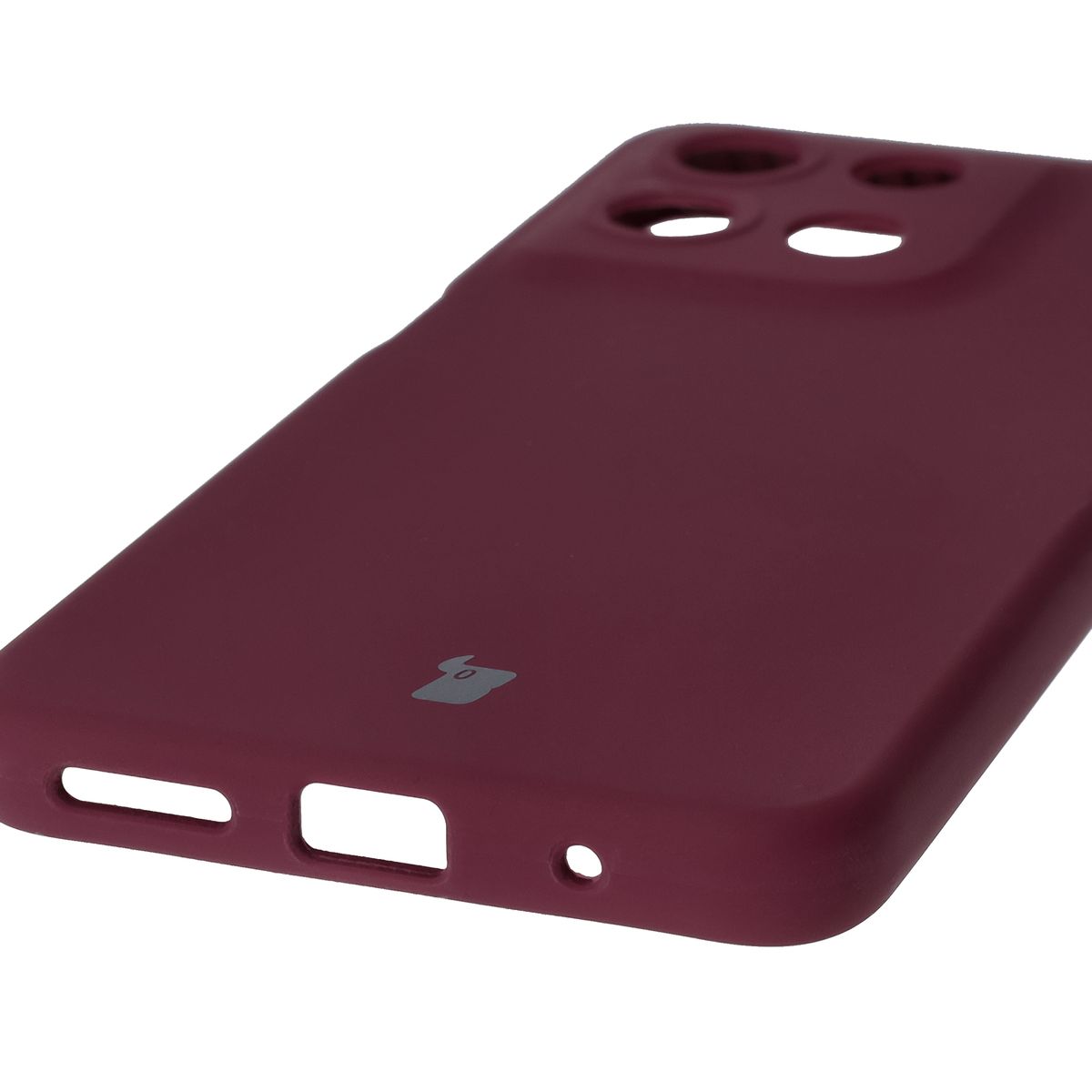 Zbliżenie na precyzyjne wycięcia i możliwość ładowania indukcyjnego w etui Bizon Soft Case