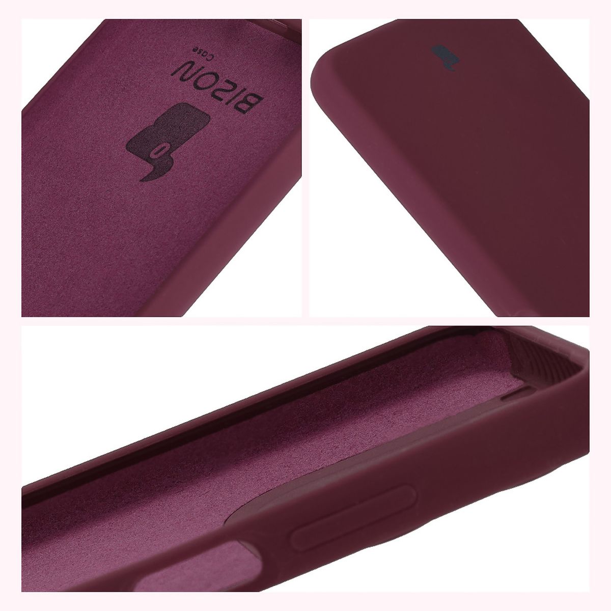 Konstrukcja etui Bizon Soft Case: zintegrowane osłony, podwyższone krawędzie i wyściółka z mikrofibry