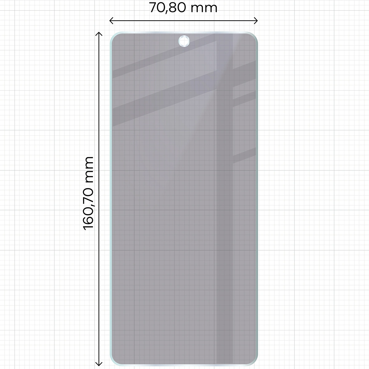 Wymiary szkła Bizon Hybrid Shadow do Motorola Moto G56 5G