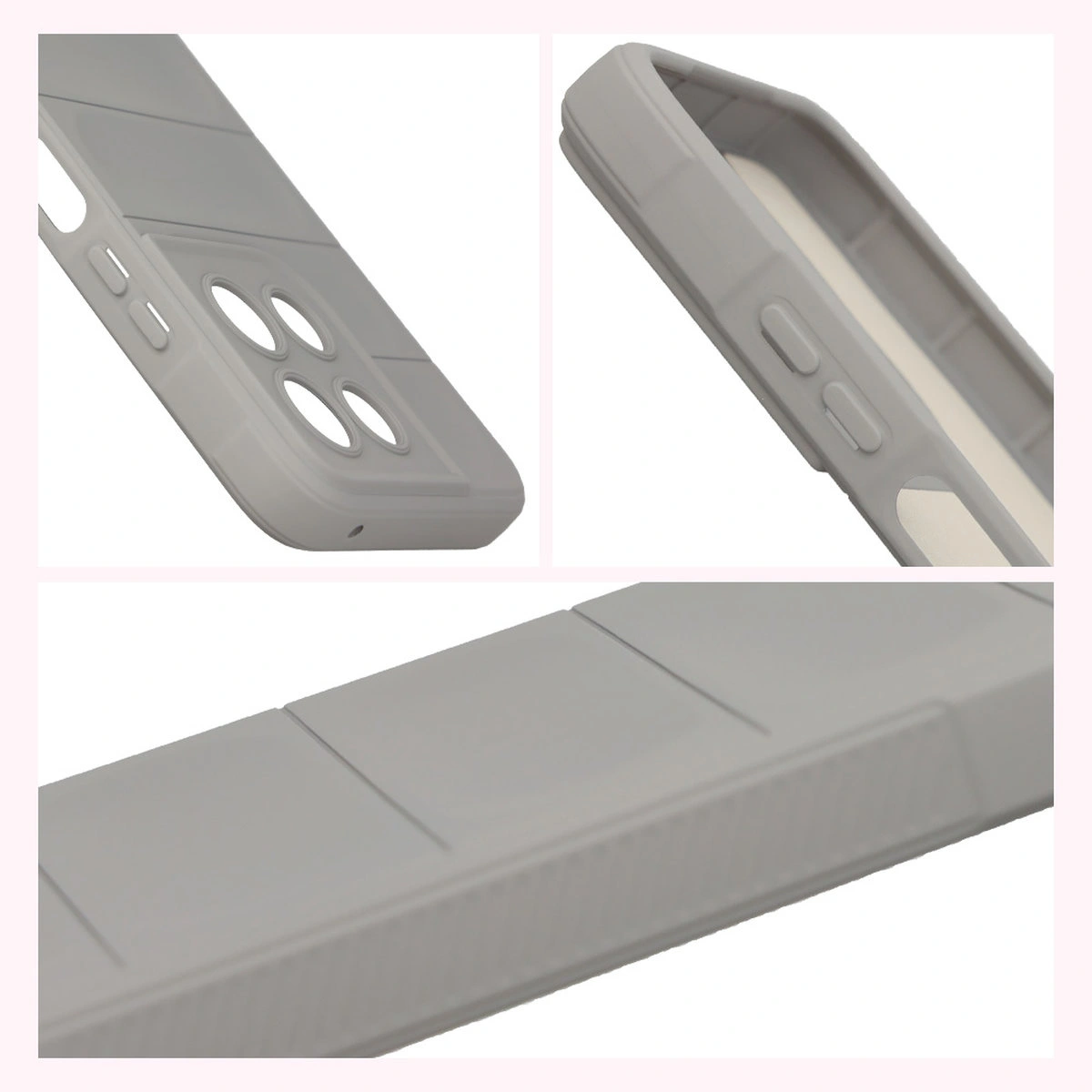 Teksturowane boki i podwyższone krawędzie ekranu i aparatu w etui Bizon Case Tur do  Motorola Moto G57 Power / Motorola Moto G67 Power