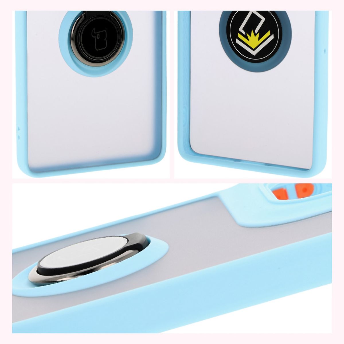 Właściwości Bizon Case Hybrid Ring: antypoślizgowa ramka i matowy design