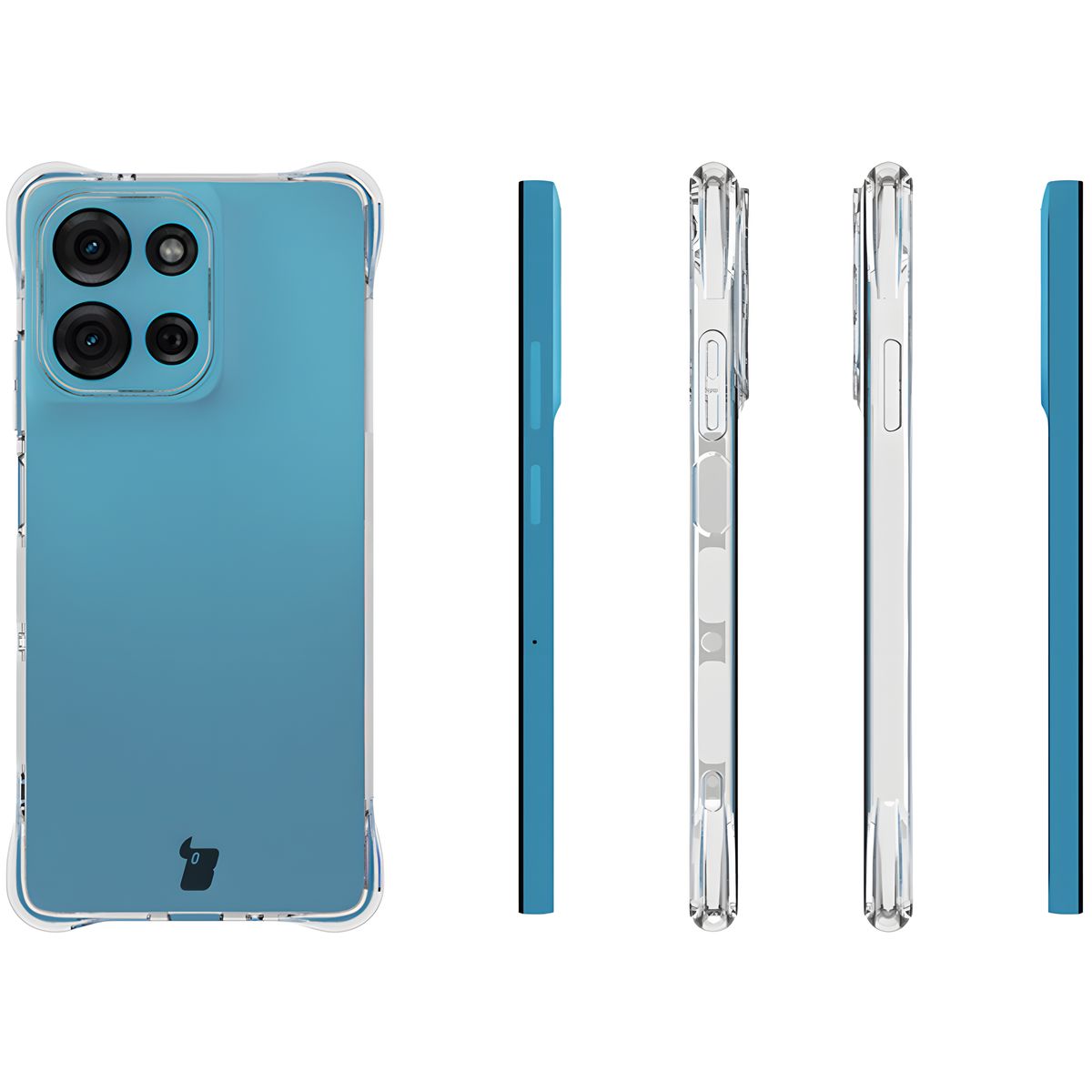 Wzmocnione narożniki, podwyższone krawędzie ekranu i kropkowana struktura w etui Bizon Case Salpa