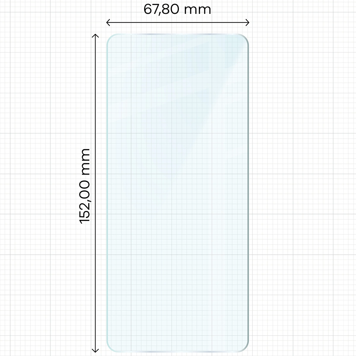 Miarka z wymiarami szkła hartowanego Bizon Glass Clear Duo do Motorola Moto G84 5G