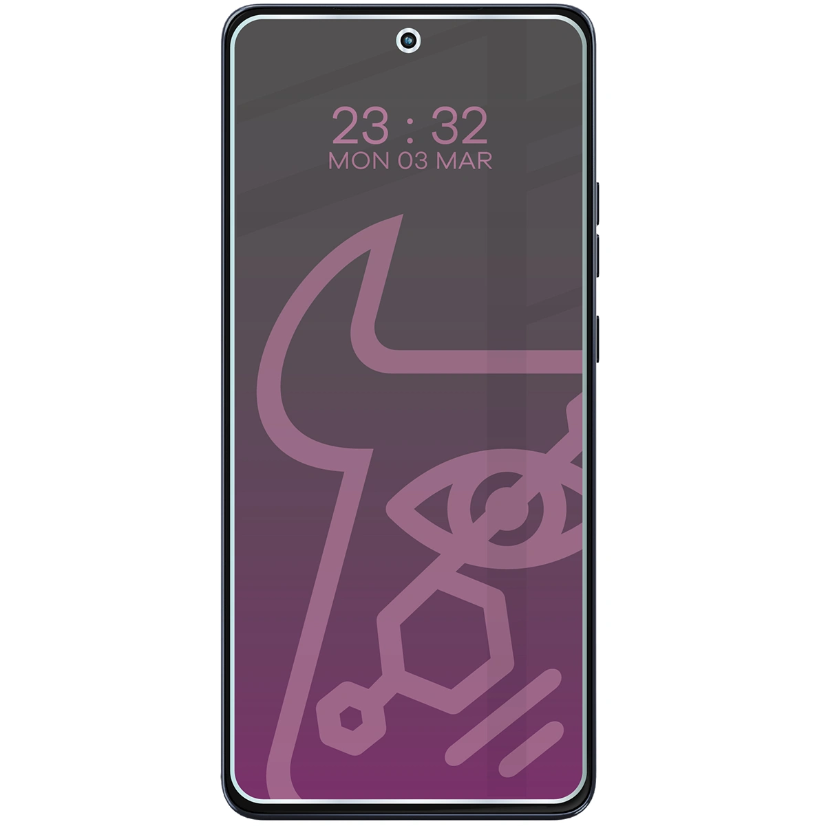 Wizualizacja szkła Hybrid Shadow nałożonego na telefon Motorola Moto G86 5G