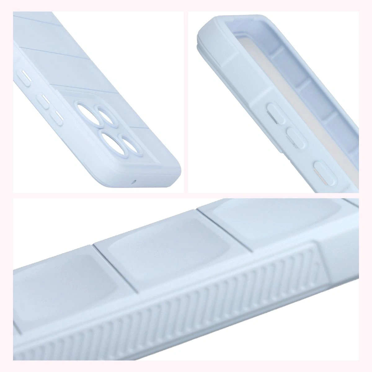 Teksturowane boki i podwyższone krawędzie ekranu i aparatu w etui Bizon Case Tur do Motorola Moto G86 5G / G86 Power 5G