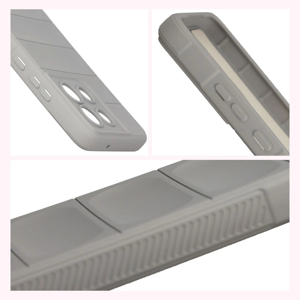 Teksturowane boki i podwyższone krawędzie ekranu i aparatu w etui Bizon Case Tur do Motorola Moto G86 5G / G86 Power 5G