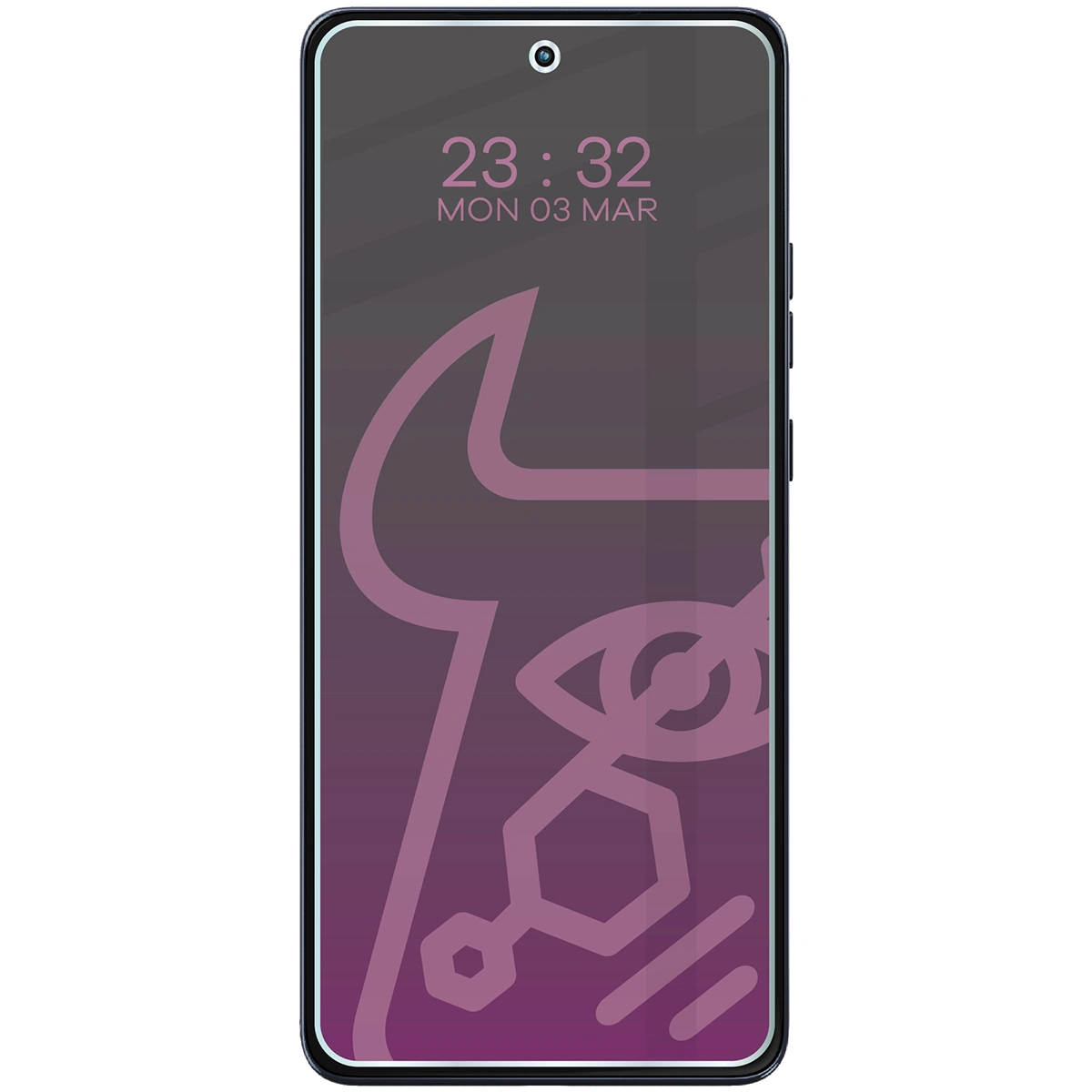 Wizualizacja szkła Hybrid Shadow nałożonego na telefon Motorola Moto G86 Power 5G
