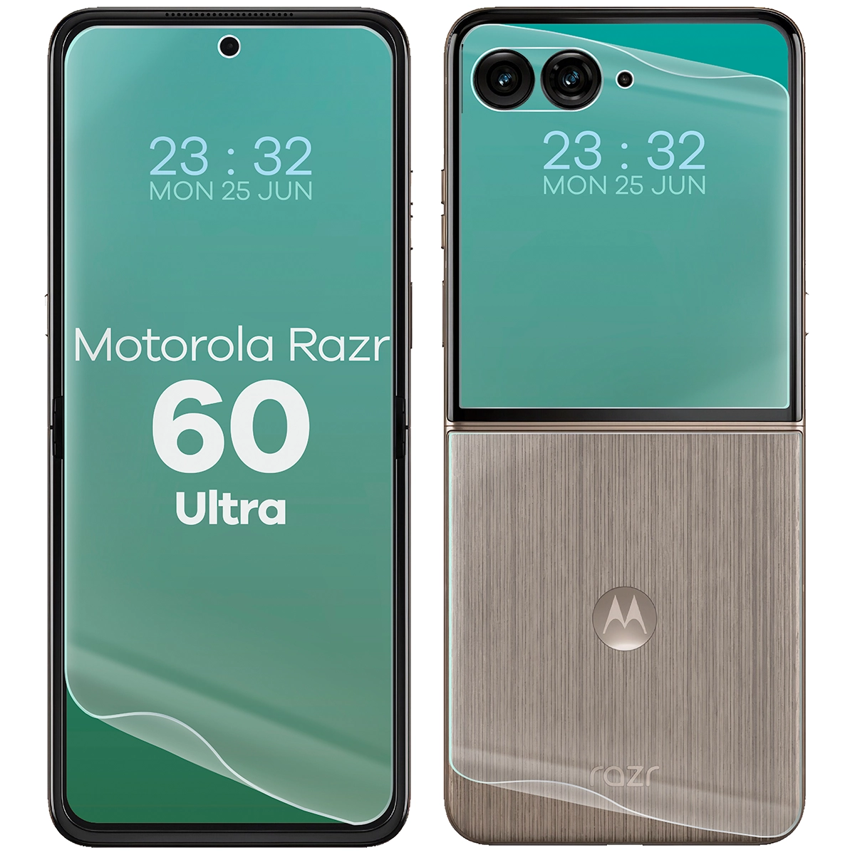 Przezroczystość zestawu folii hydrożelowych na telefon Bizon Film Hydrogel Set do Motorola Razr 60 Ultra