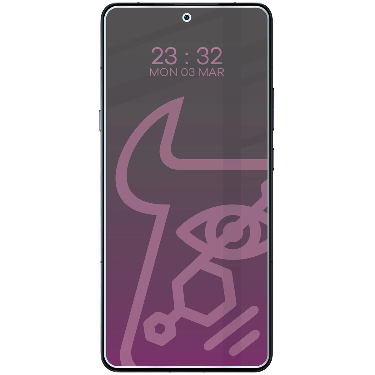 Wizualizacja szkła Hybrid Shadow nałożonego na telefon Motorola Signature