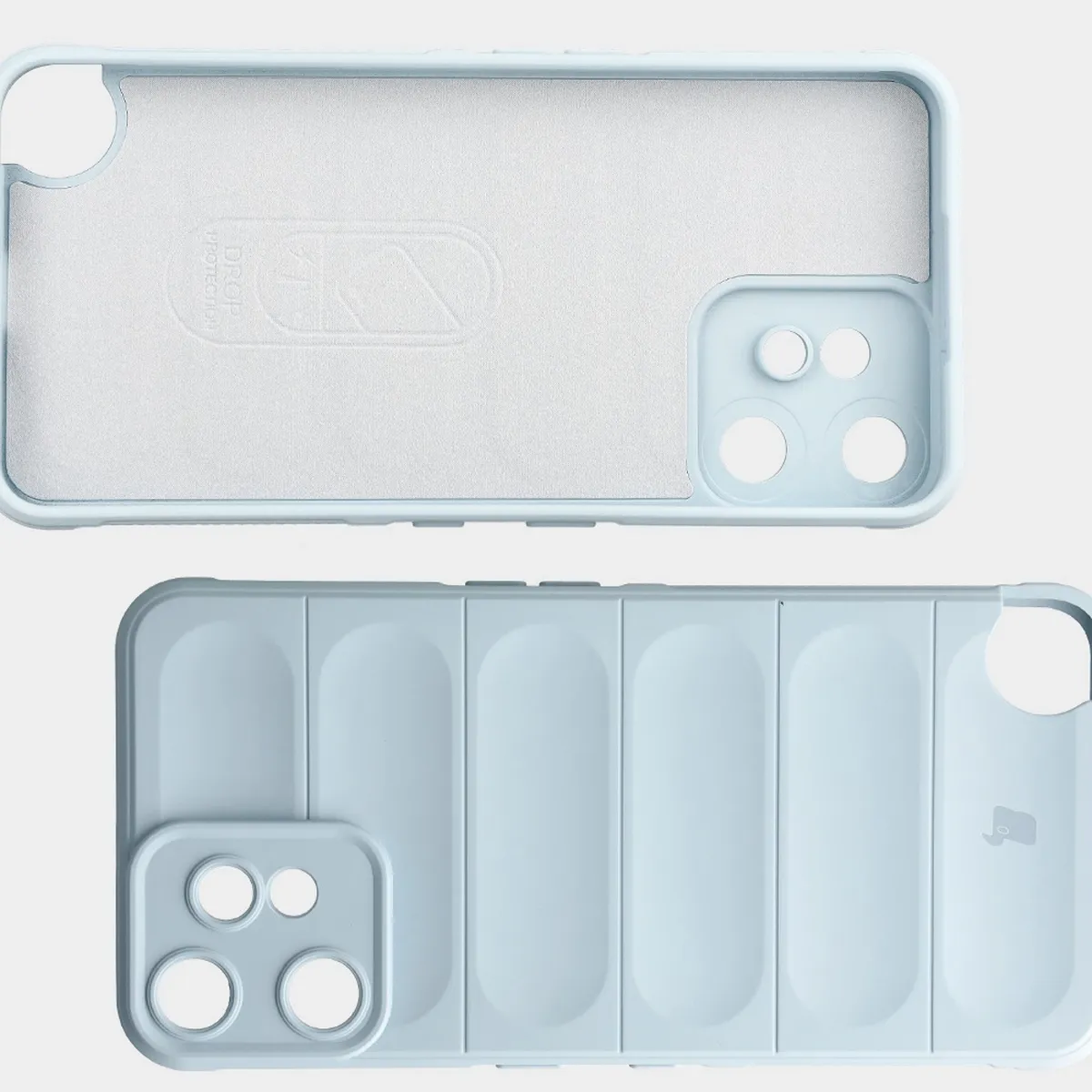 Wyściółka z mikrofibry, wyżłobienia na pleckach i wzmocnione narożniki w etui Bizon Case Tur do Nothing CMF Phone 2 Pro