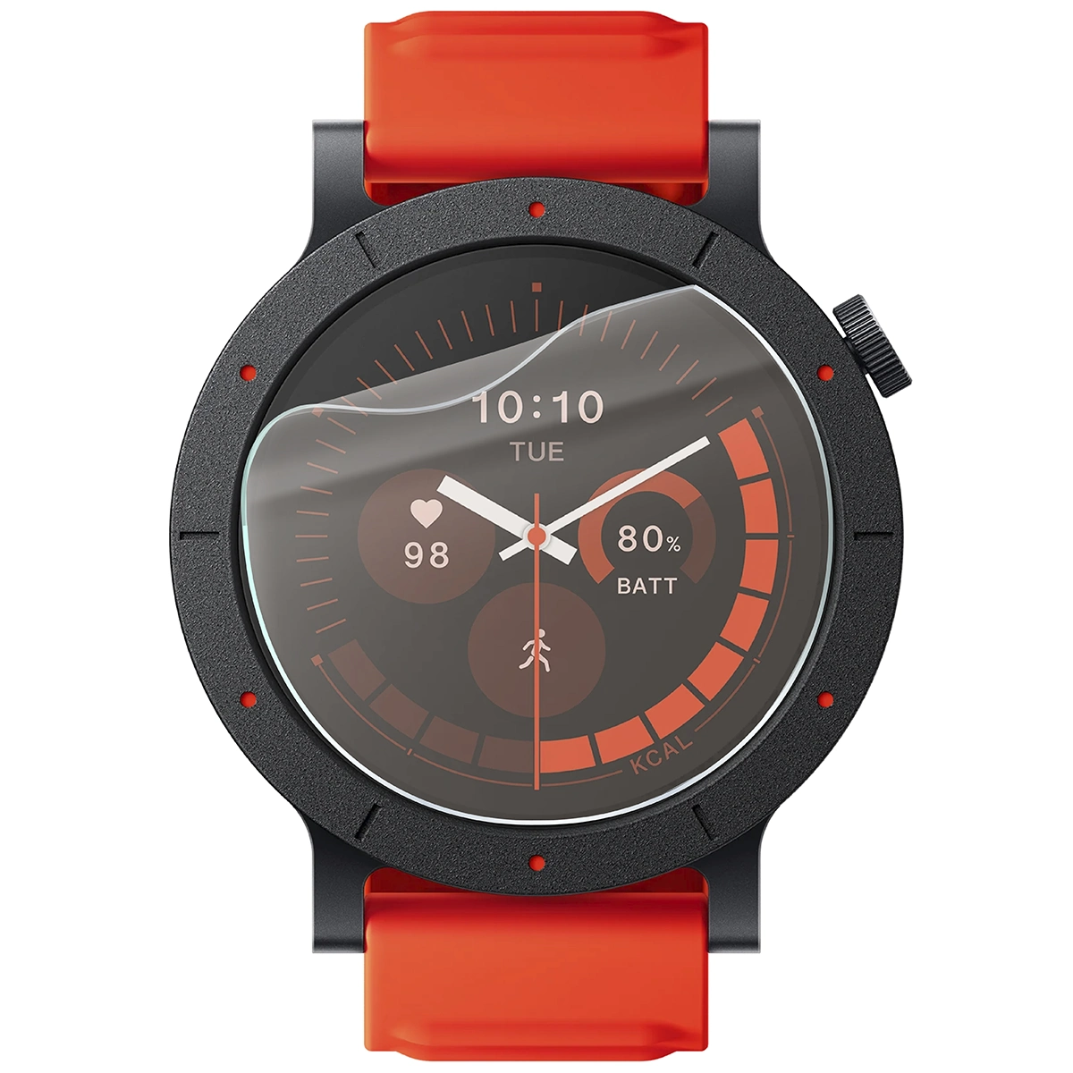 Smartwatch z nałożoną folią ochronną Bizon Watch Film Sun Duo do Nothing CMF Watch 3 Pro