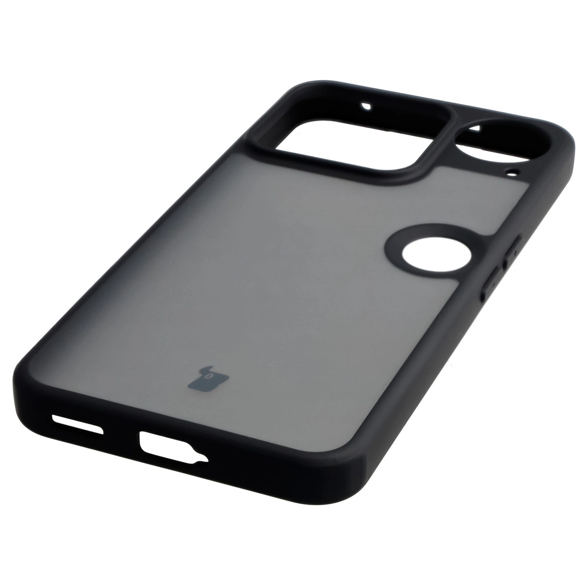 Zintegrowane przyciski, wycięcia i hybrydowy materiał w etui Bizon Case Angelo do Nothing Phone (3)