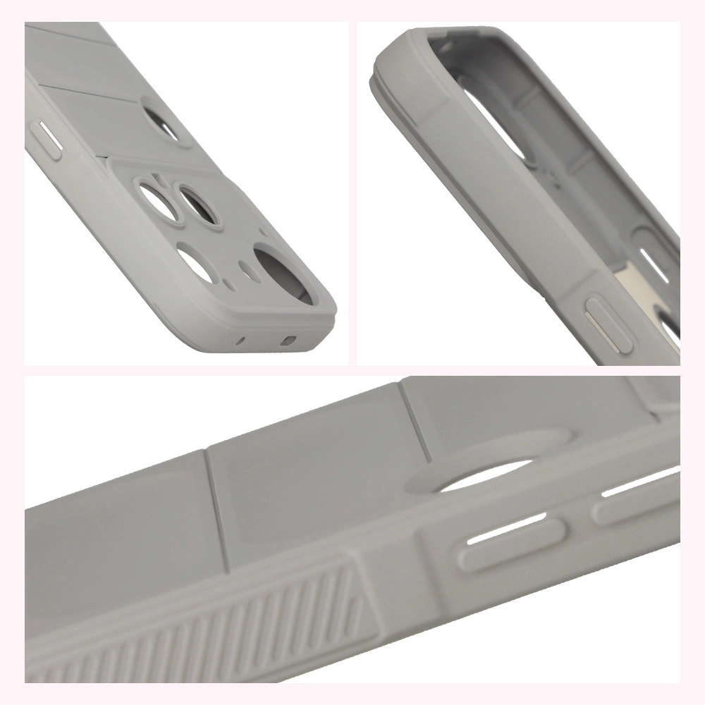 Teksturowane boki i podwyższone krawędzie ekranu i aparatu w etui Bizon Case Tur do Nothing Phone (3)