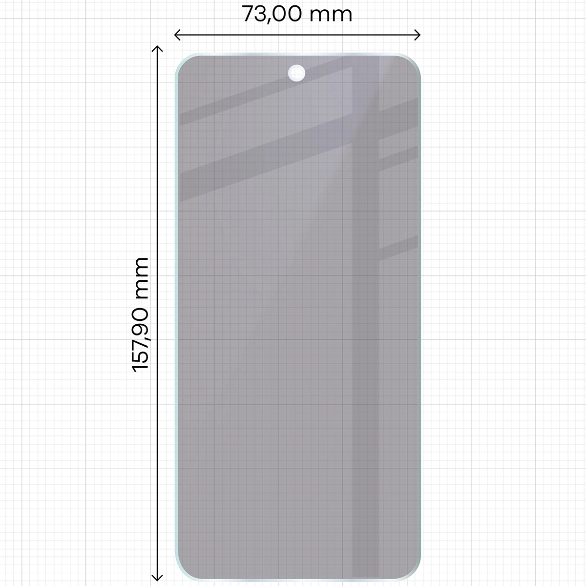 Wymiary szkła Bizon Hybrid Shadow do Nothing Phone (3)