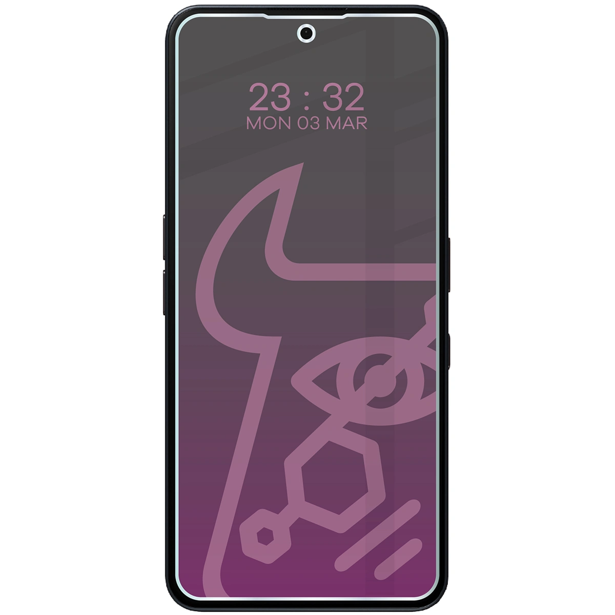 Wizualizacja szkła Hybrid Shadow nałożonego na telefon Nothing Phone (3a) Pro
