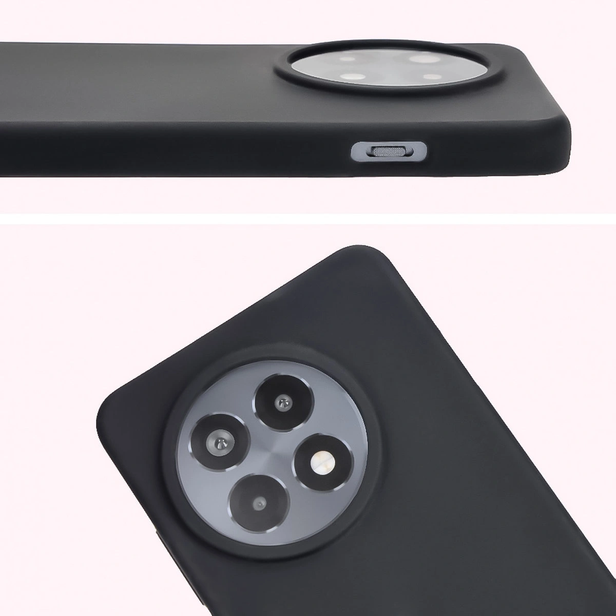 Zbliżenie na wycięcie na obiektywy w etui Bizon Soft Case do OnePlus 13R