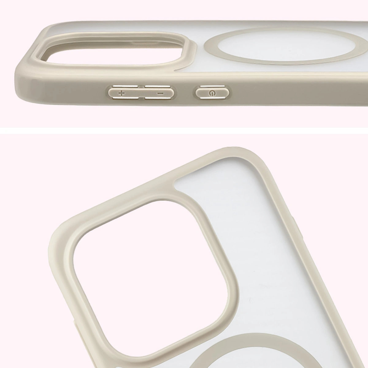 Pełne wycięcie i podwyższone krawędzie aparatu w etui Bizon Case MatteO do OnePlus 15