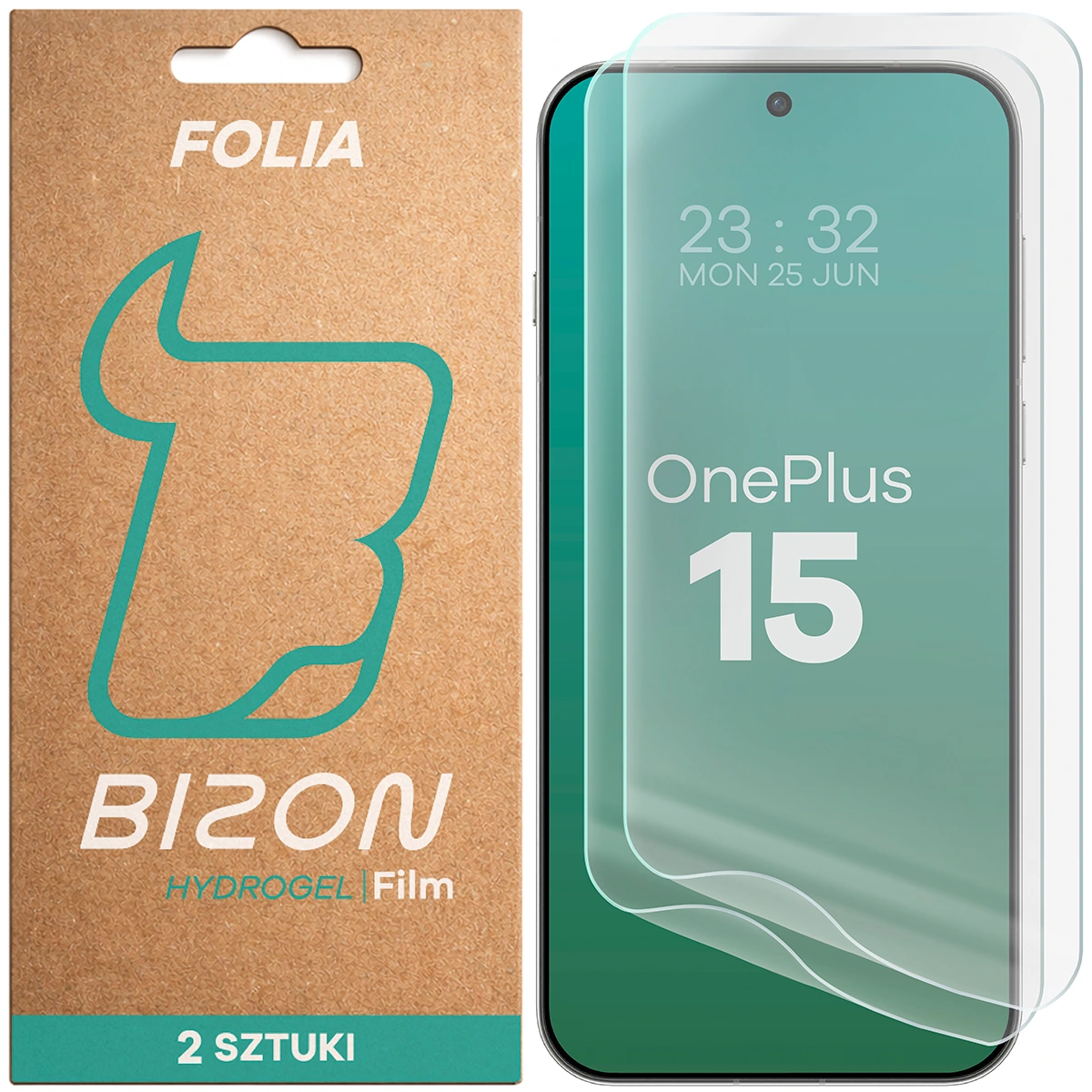 Pudełko i folia hydrożelowa na ekran Bizon Film Hydrogel Front Duo do OnePlus 15